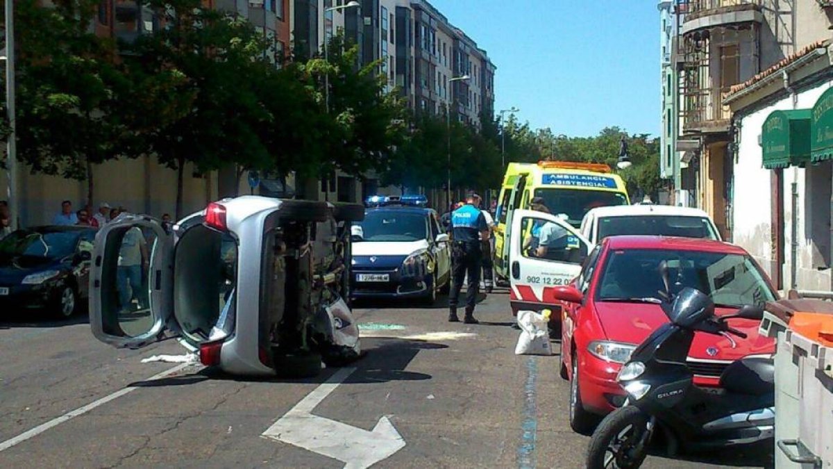 Accidente en la calle de La Estación de Valladolid-Ical