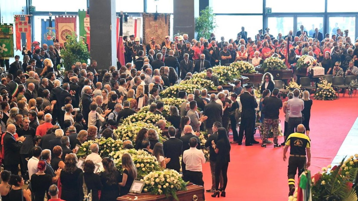 Funeral de Estado por los fallecidos en el puente de Génova, este sábado. /-EFE