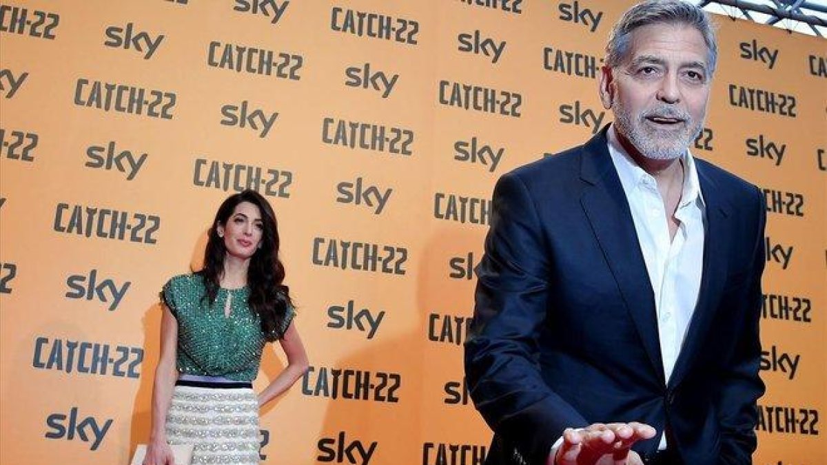 George y Amal Clooney, el pasado 13 de mayo en Roma.-AFP/ TIZIANA FABI