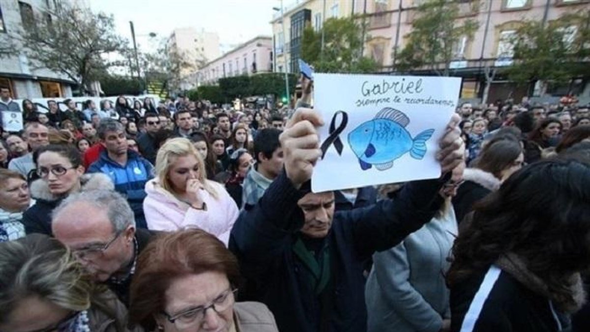 Concentración de apoyo a la familia de Gabriel Cruz-EUROPA PRESS