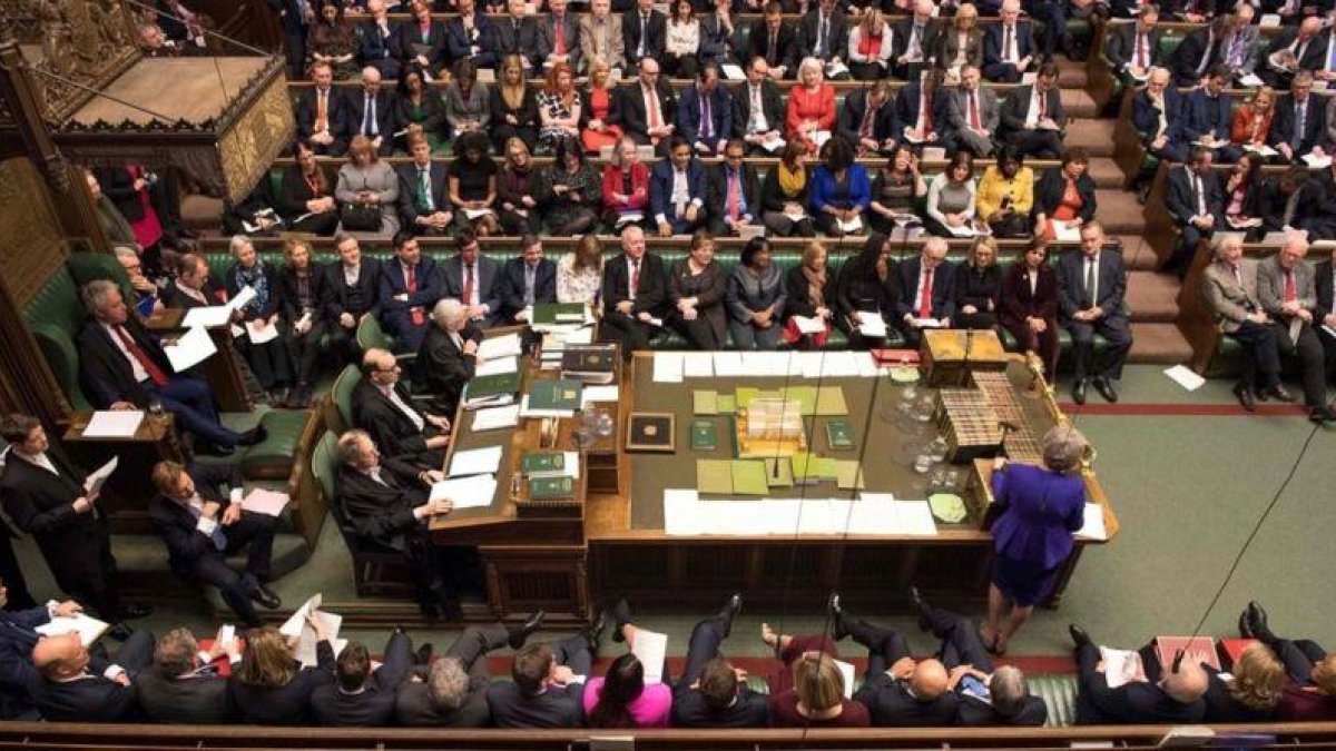 La sesión del Parlamento, ayer.-AP / MARK DUFFY