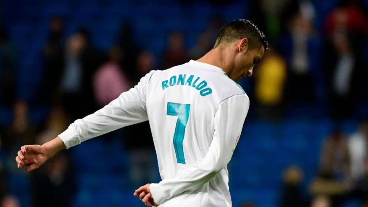 Cristiano Ronaldo, en el partido contra el Eibar.-AFP