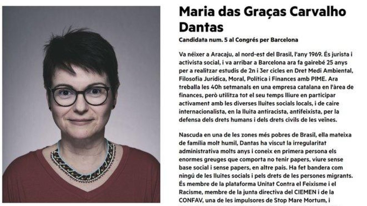 María Carvalho Dantas, vivió más de una década como indocumentada y trabajó como empleada doméstica, niñera y camarera hasta estabilizarse.-VA DE LLIBERTAT