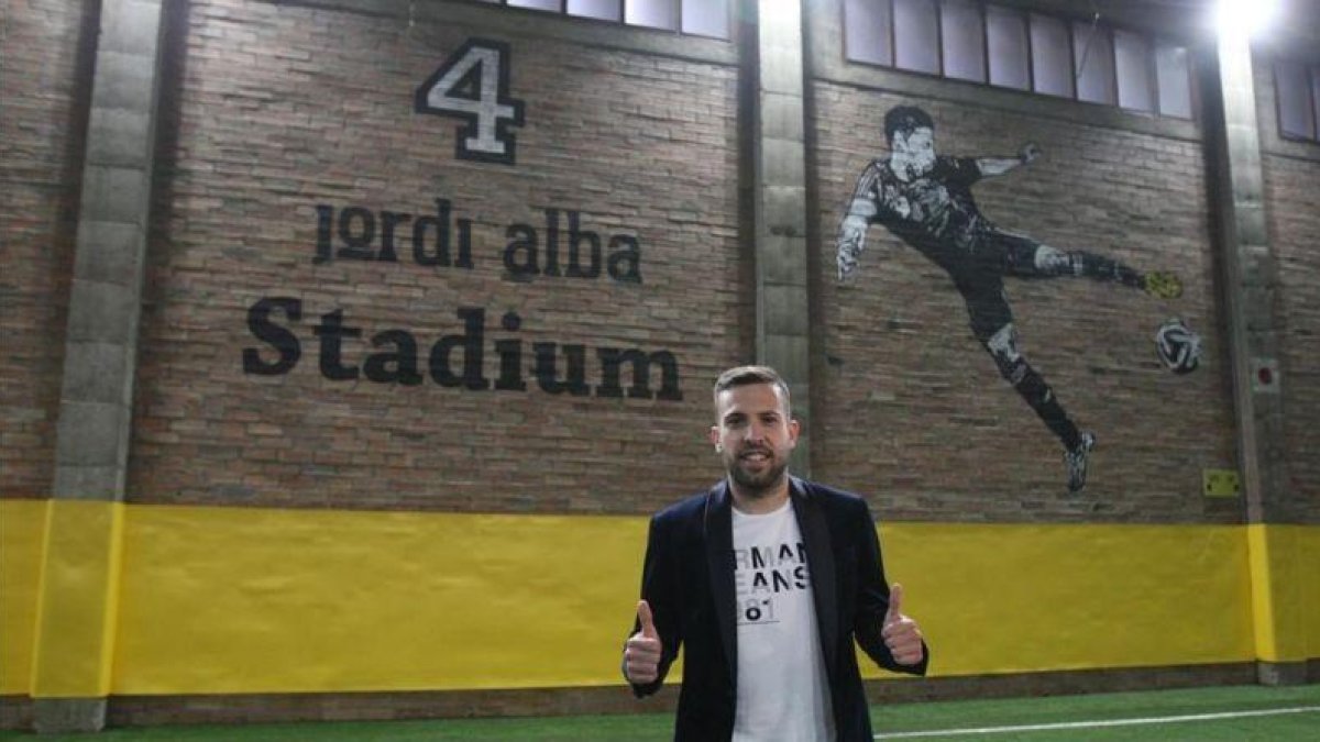 Jordi Alba inaugura un centro de tecnificación que lleva su nombre en L'Hospitalet.-IGNASI PAREDES