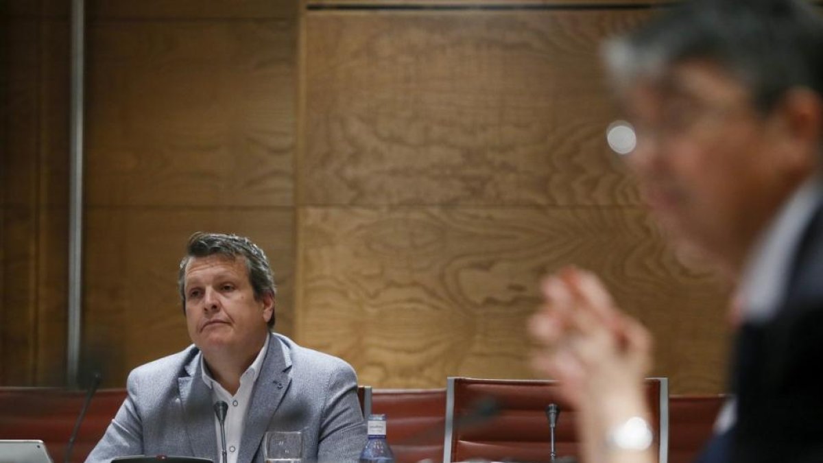 El tesorero de Ciudadanos, Carlos Cuadrado, en la comisión de investigación del Senado.-Mariscal / EFE / MARISCAL