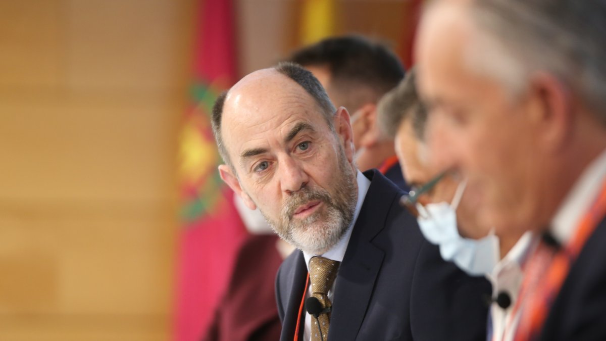 Jesús Posadas, presidente de Acor, durante la asamblea. ICAL.