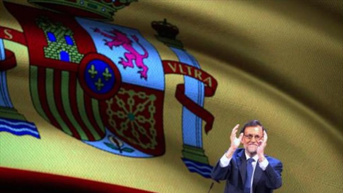 Mariano Rajoy en el congreso regional del PP de Madrid.-DAVID CASTRO