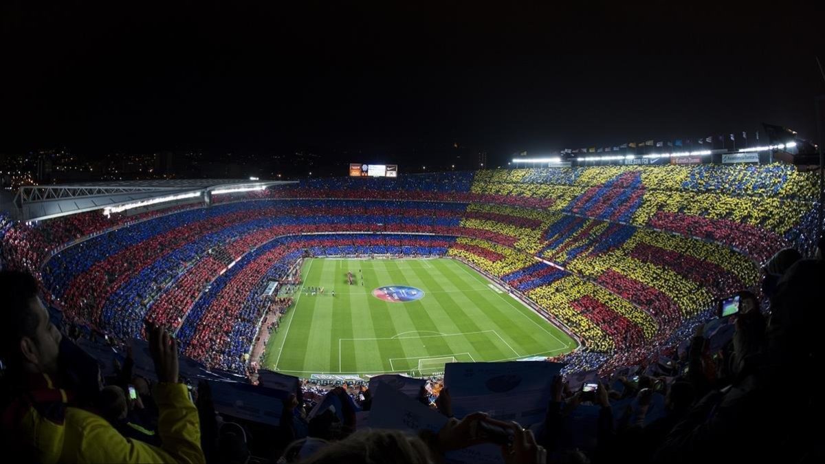 Imagen panorámica del Camp Nou.-