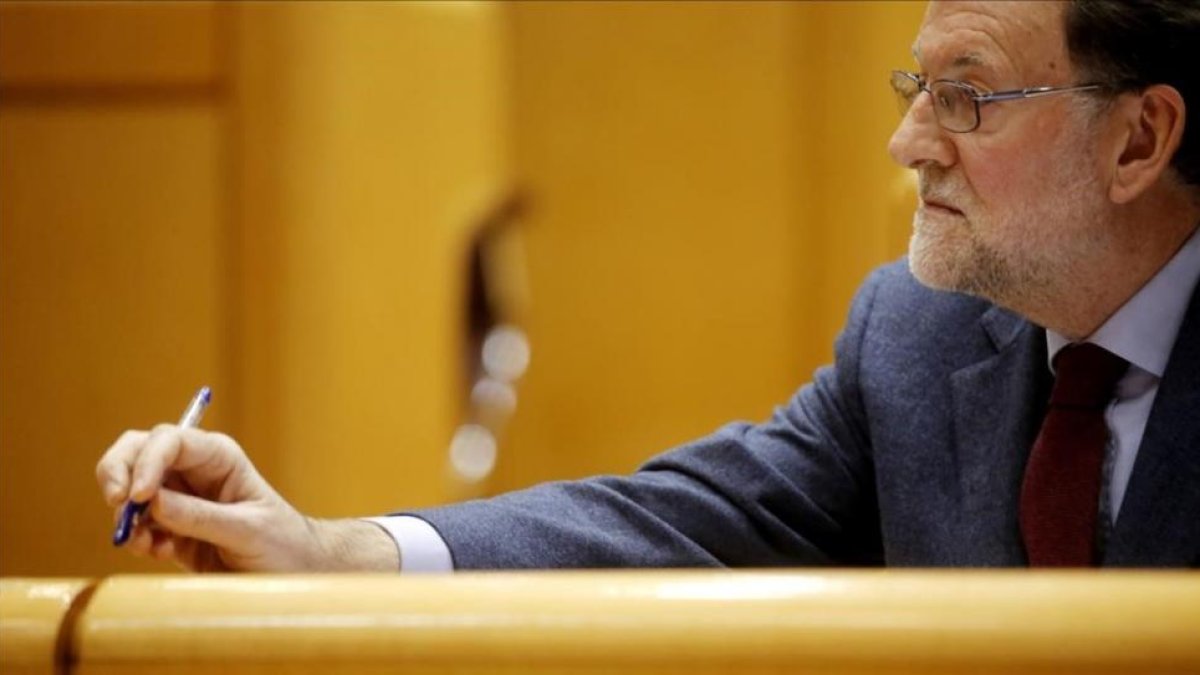 Mariano Rajoy, el pasado martes en el Senado.-JOSÉ LUIS ROCA