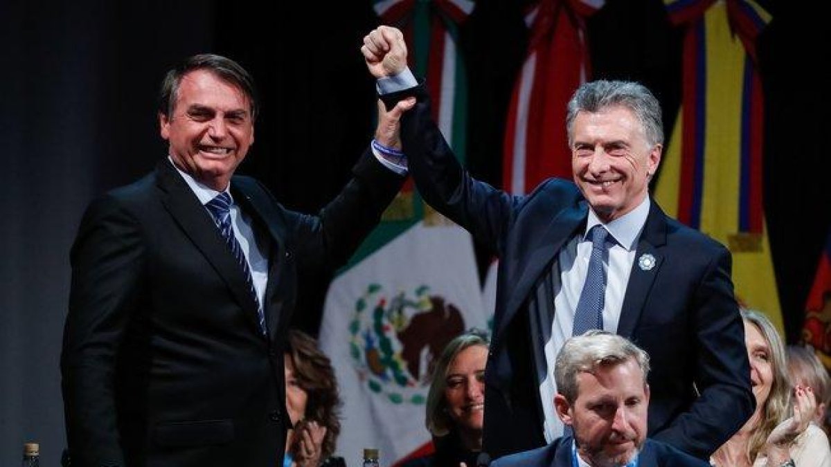 Mauricio Macri, presdiente de Argentina y Jair Bolsonaro, presidente de Brasil.-EUROPA PRESS