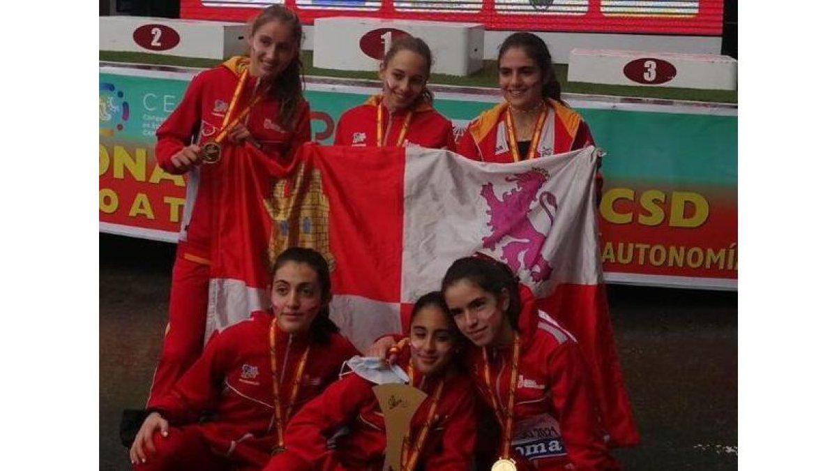 Castilla y León, oro por equipos en el CESA de Campo a Través sub16 femenino / E.M.