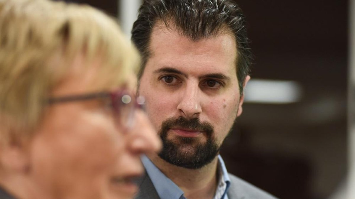 El secretario general del PSCyL, Luis Tudanca, ayer en Valencia.-ICAL