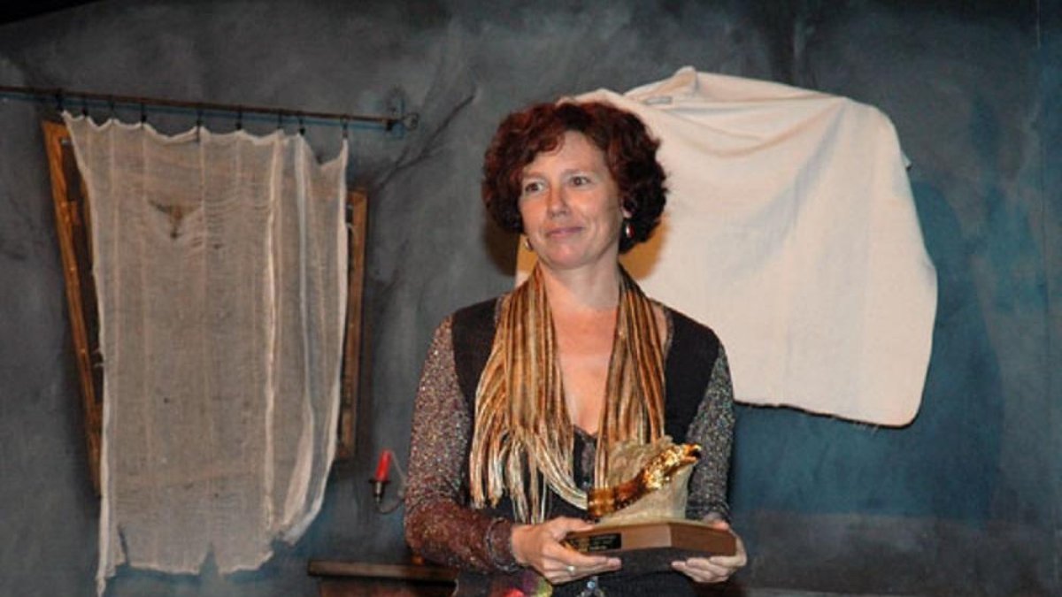 actriz y directora de cine Iciar Bollaín recibe el Águila de Oro 2007 en la inauguración del XIX Festival de Cortometrajes de Aguilar de Campoo (Palencia)-ICAL