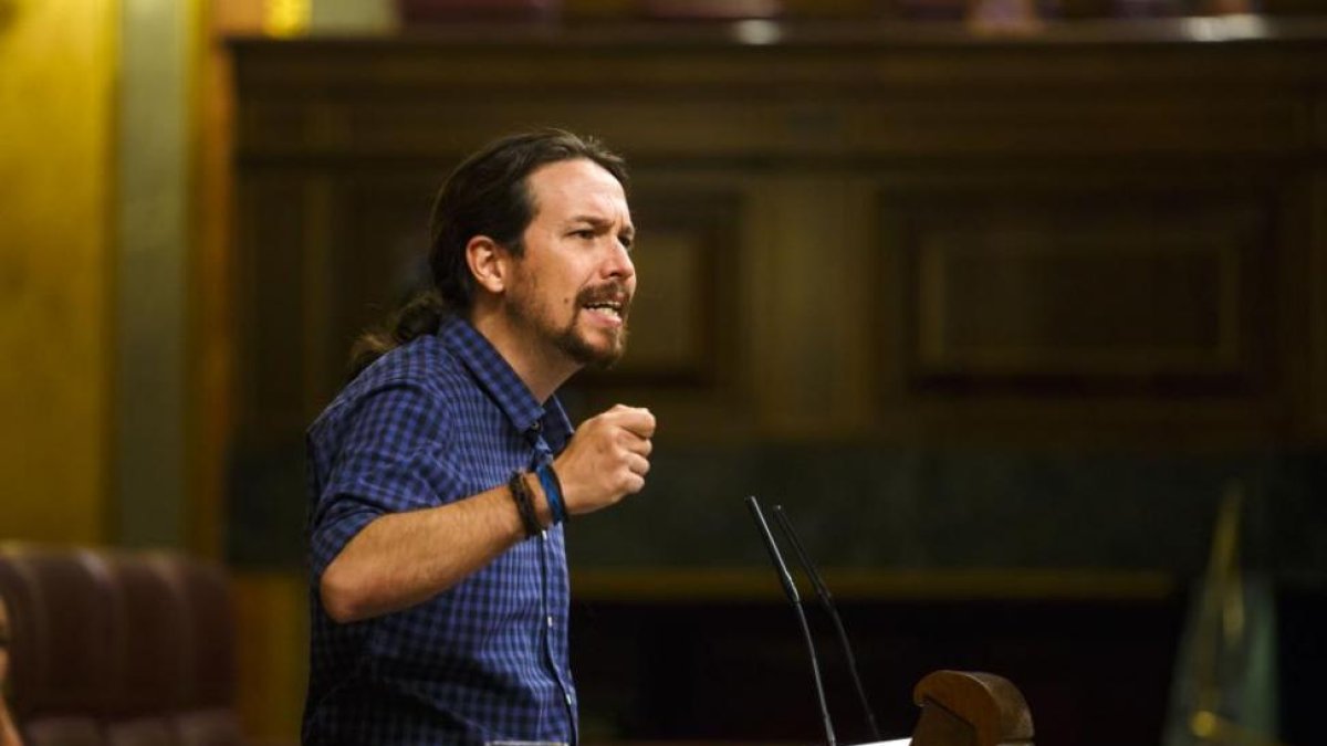 Pablo Iglesias en el Congreso de los Diputados-Ángel Navarrete