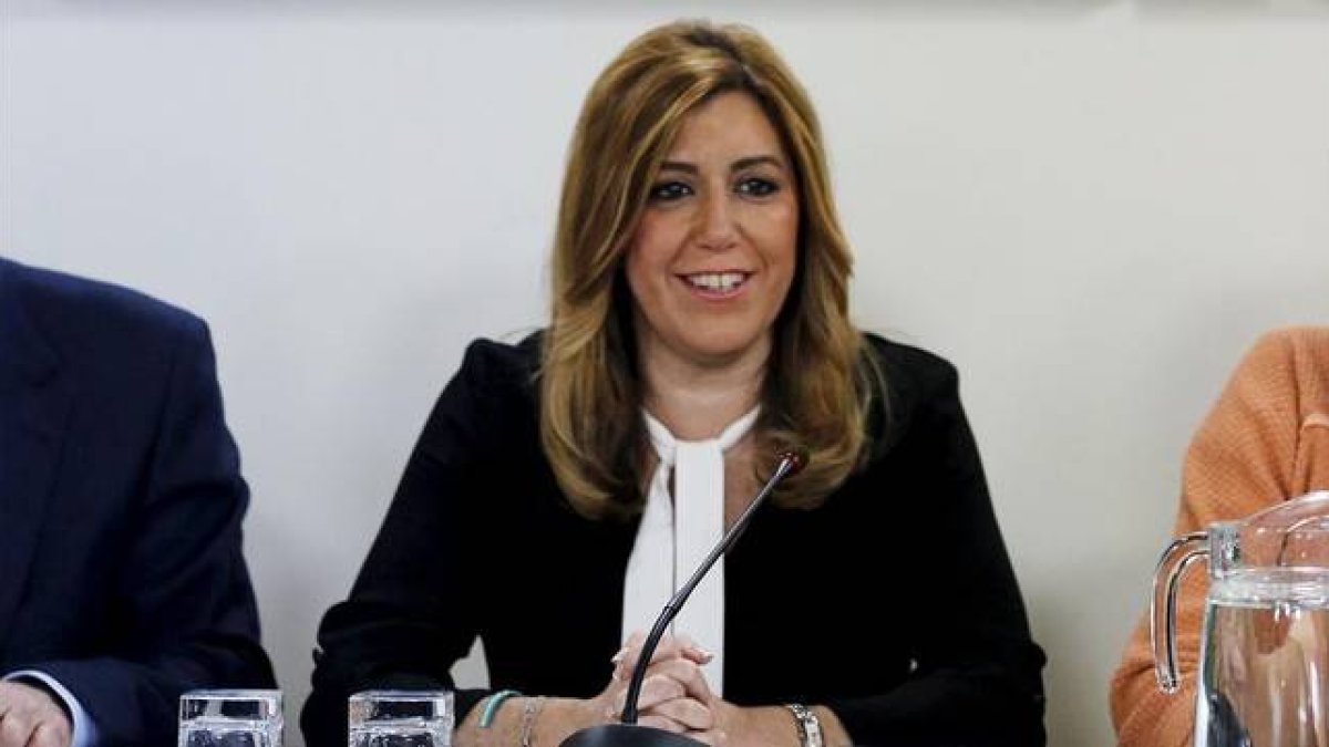 Susana Díaz, en la reunión del partido el pasado lunes.-Foto: REUTERS / MARCELO DEL POZO