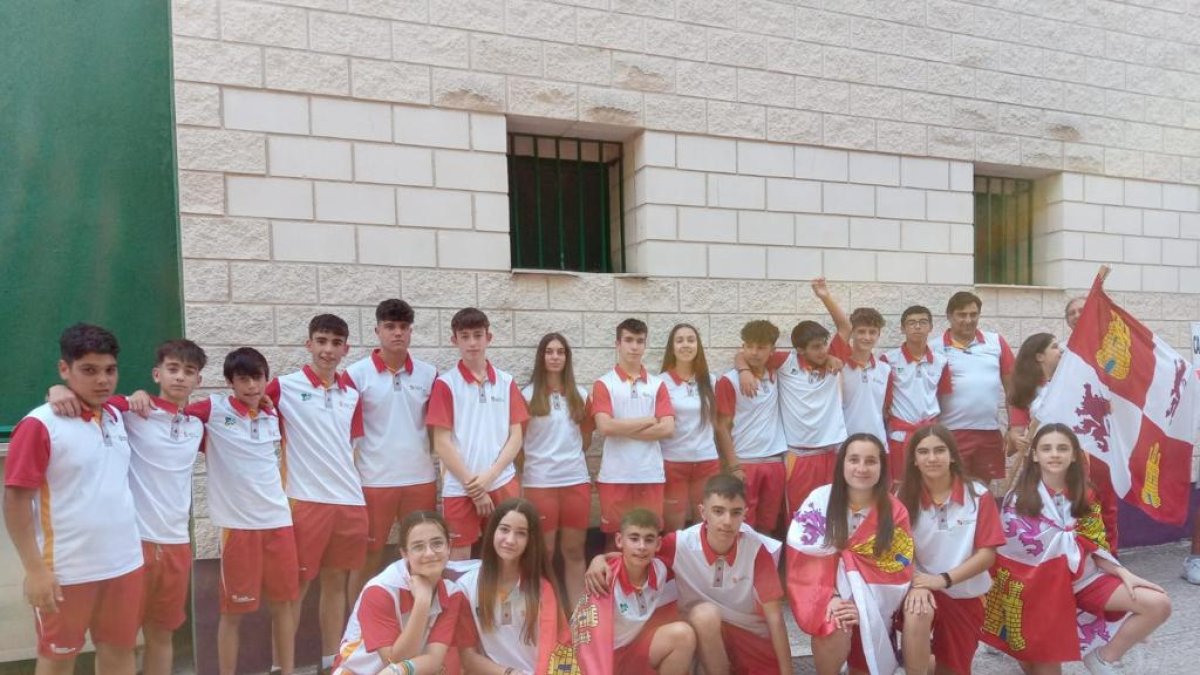 Selección de Castilla y León participante en el Campeonato en Iscar y Pedrajas. / E. M.