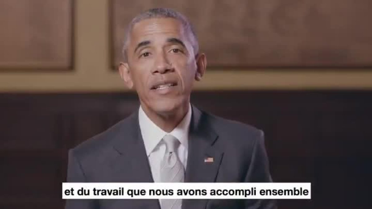 El expresidente de EEUU Barack Obama argumenta su apoyo a Macron.-