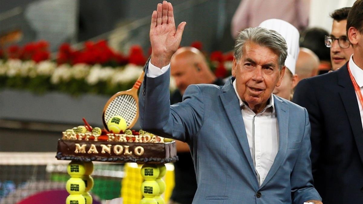 Manolo Santana, el pasado mes de mayo, en su 80º aniversario. /-EFE / JUANJO MARTIN