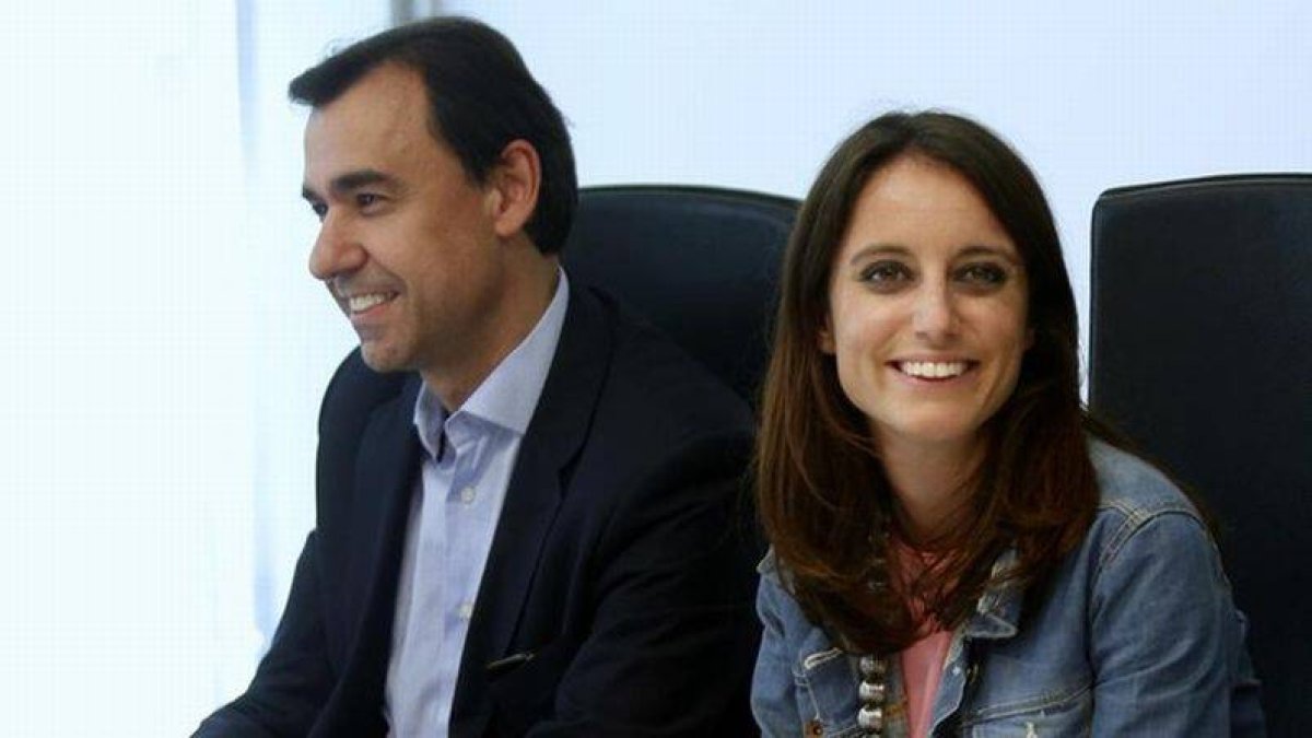 Fernando Martínez-Maíilo y Andrea Levy, en la reunión del comité de dirección del PP del pasado 24 de junio.-Foto: DAVID CASTRO