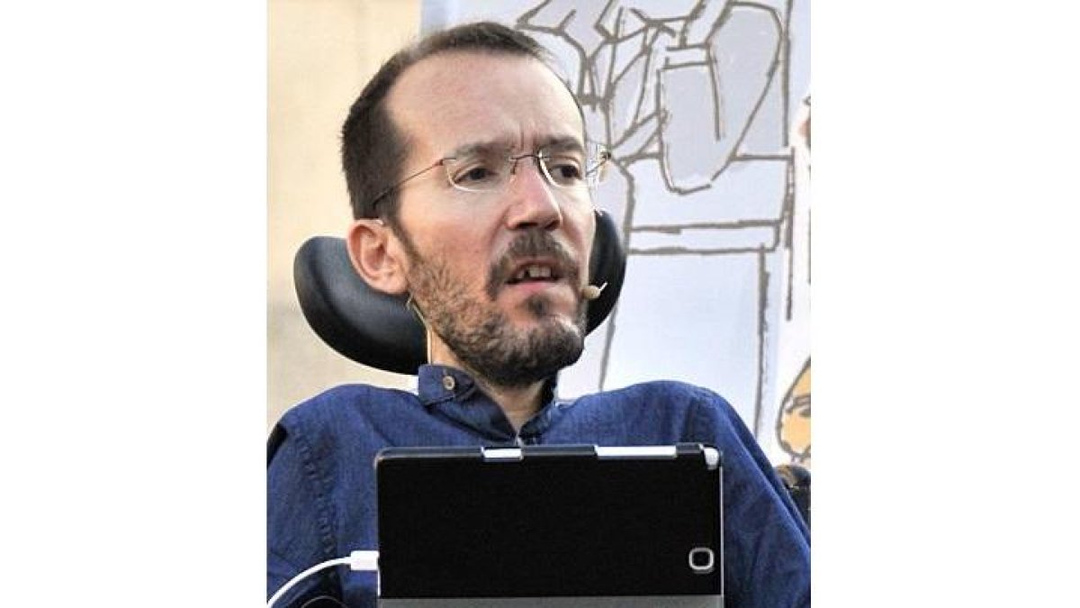 Pablo Echenique, ayer en Soria.-E. M.