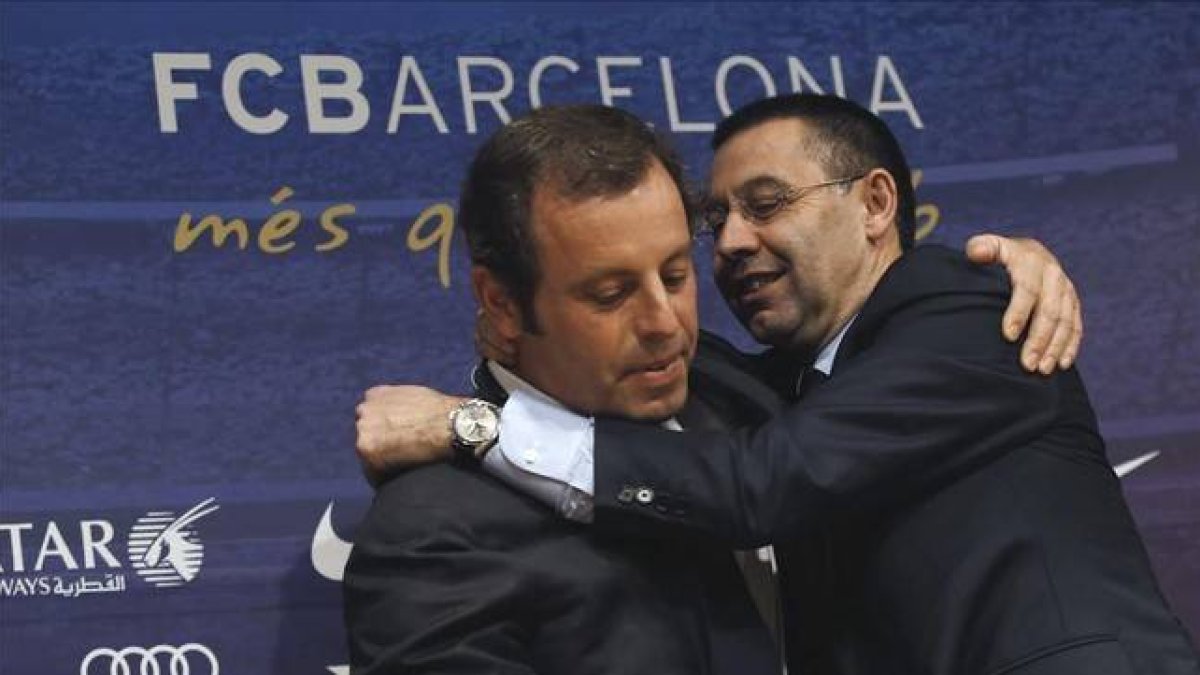 Sandro Rosell y Josep Maria Bartomeu.-Foto : EFE / ALEJANDRO GARCÍA