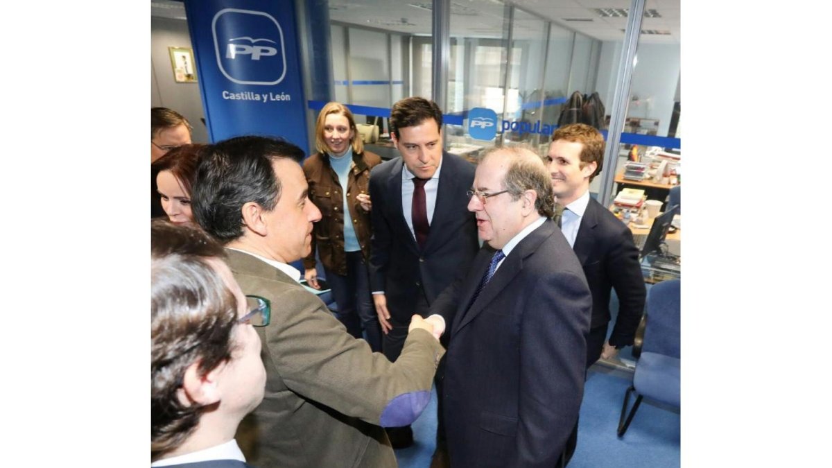 Fernando Martínez Maíllo, Juan Vicente Herrera, Raúl de la Hoz y Pablo Casado.-PABLO REQUEJO