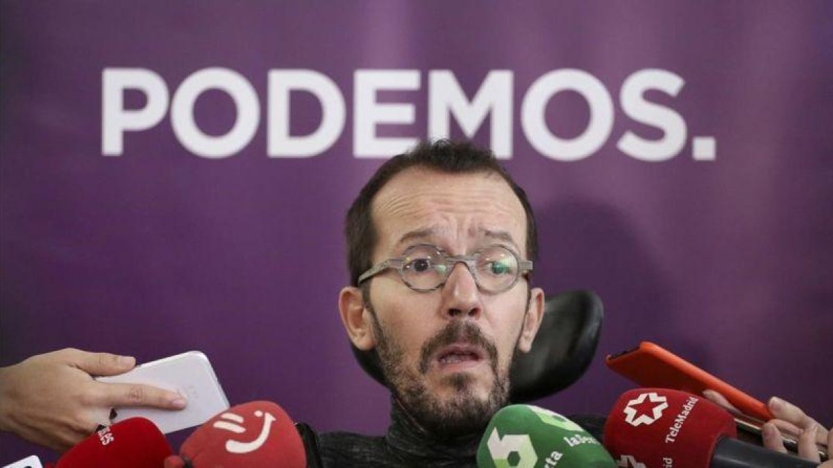 El secretario de Organización de Podemos, Pablo Echenique.-DAVID CASTRO