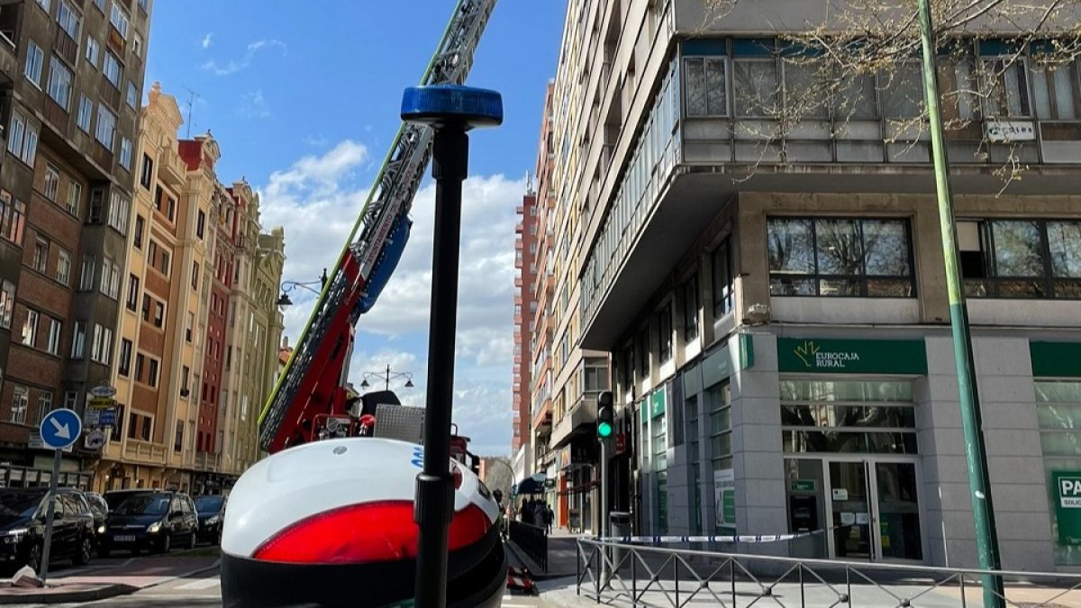 Intervención de los bomberos este lunes.- E.M.