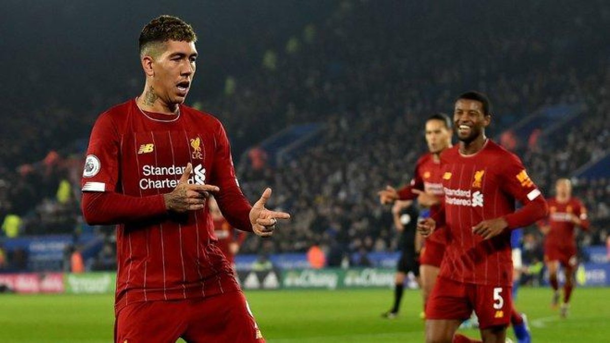 Roberto Firmino celebra su gol ante el Leicester. / TWITTER-