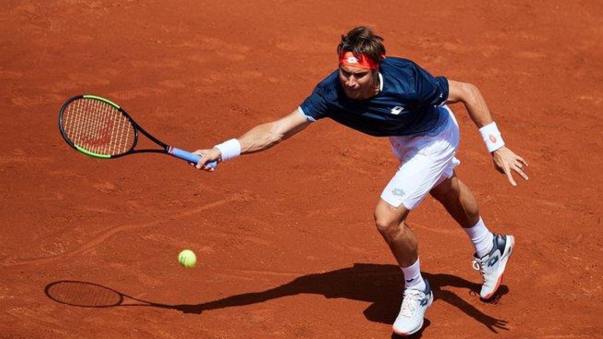 Ferrer, durante el partido frente a Pouille.-EFE