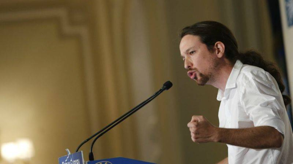 Pablo Iglesias, eurodiputado del partido Podemos.-Foto: AGUSTÍN CATALÁN