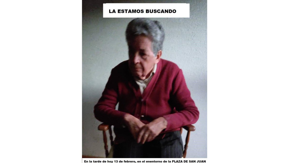 Amparo Soria en la imagen difundida por la familia