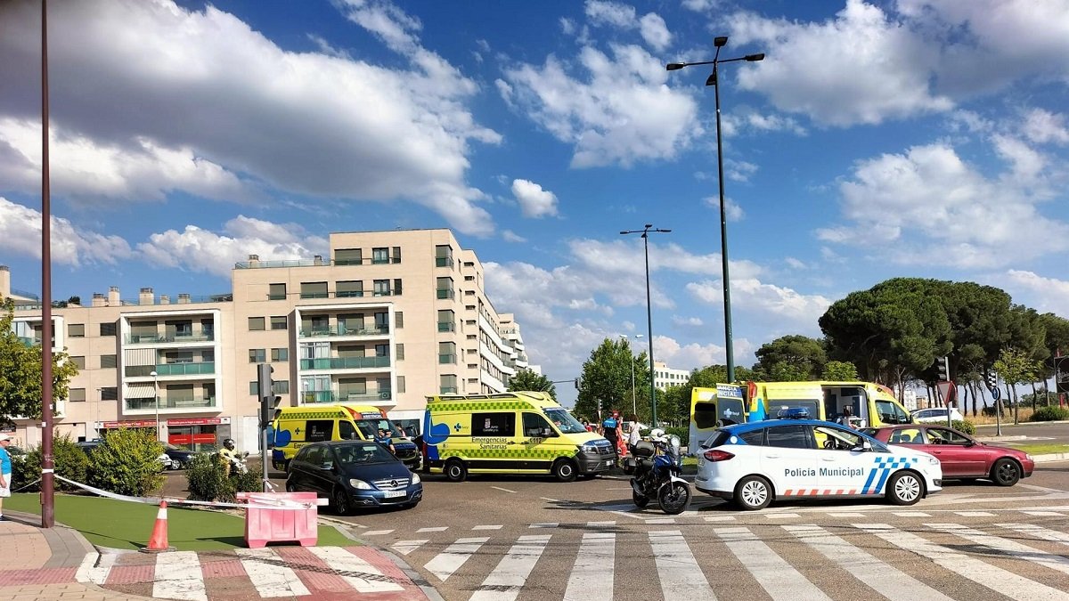 Imagen del accidente múltiple en Pinar de Jalón. - E. PRESS