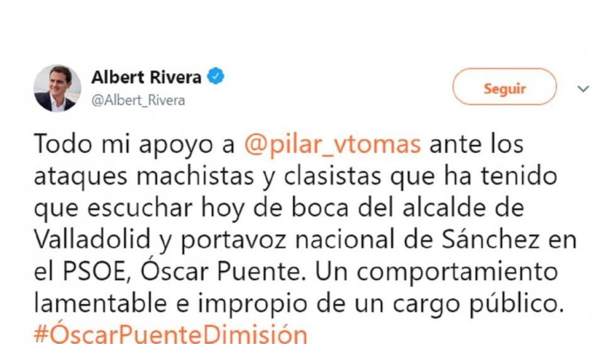 Tuit de Albert Rivera.-EL MUNDO