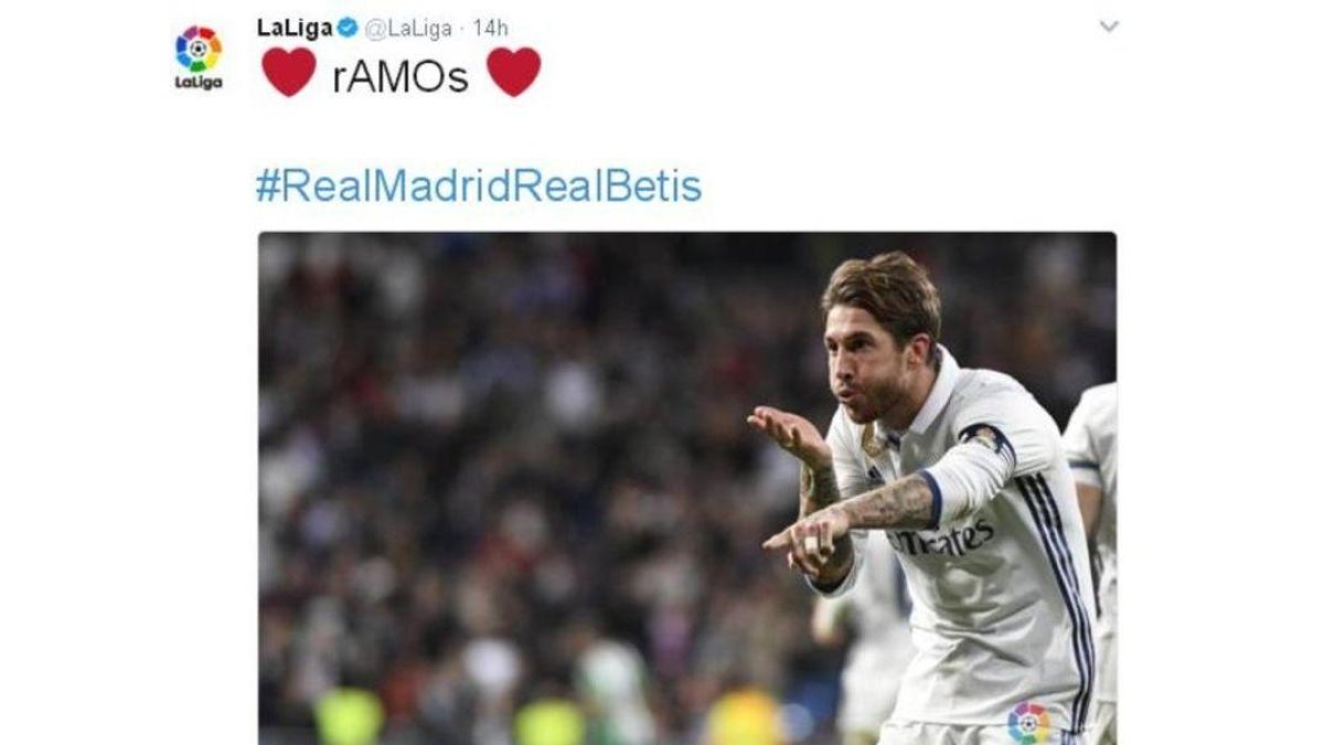 El tuit de La Liga.-