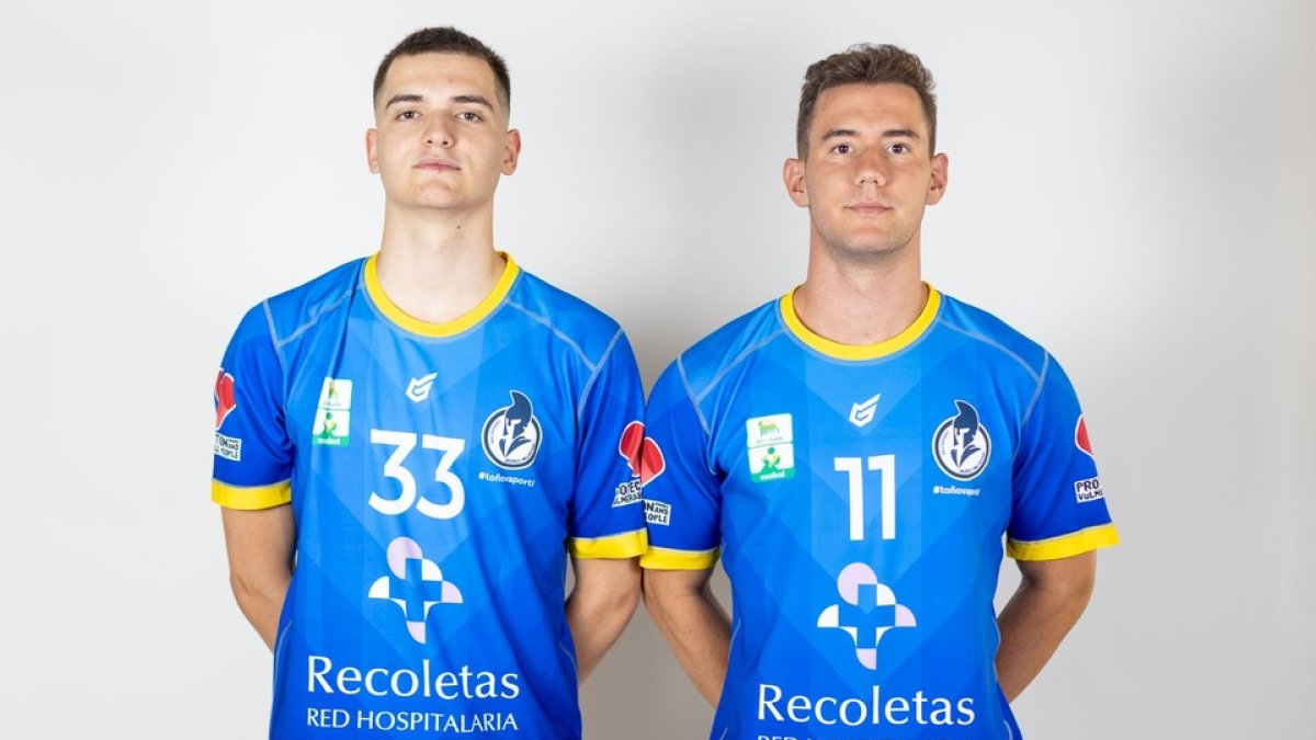 Herrero y Pisonero con la nueva 'piel' del Recoletas. / E. M.