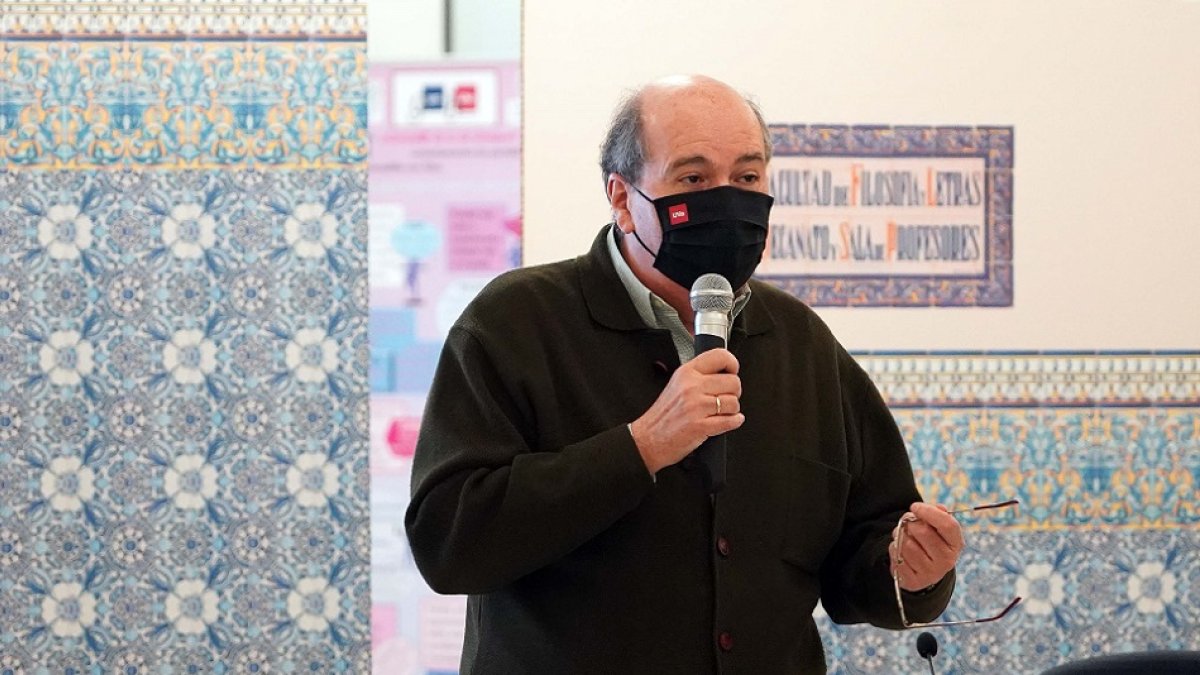 El candidato al Rectorado de la Universidad de Valladolid José Ramón González hace balance de la campaña electoral.- ICAL