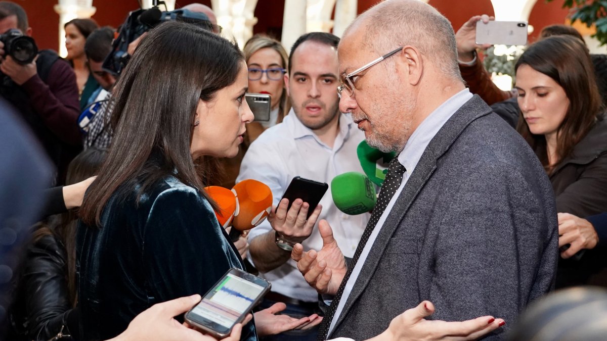Inés Arrimadas y Francisco Igea, en El Club de Prensa de El Mundo de Castilla y León del pasado mes de febrero. ICAL.