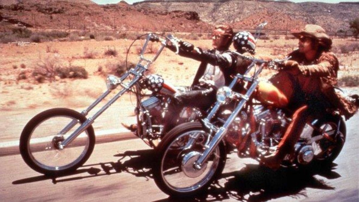 Dennis Hopper y Peter Fonda, en ’Easy rider’.-