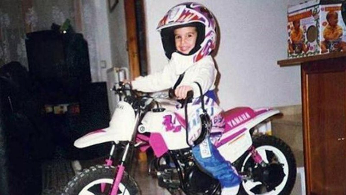 Marc Márquez, con su primera moto.-INSTAGRAM