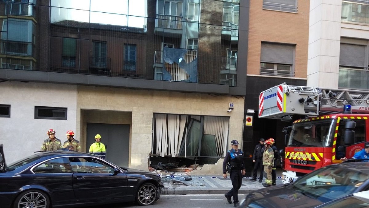 Accidente en la calle Nicolás Salmerón en Valladolid. POLICÍA VALLADOLID