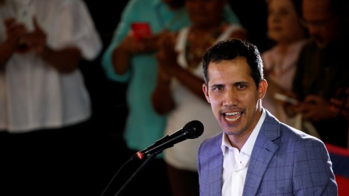 Juan Guaidó en rueda de prensa.-REUTERS
