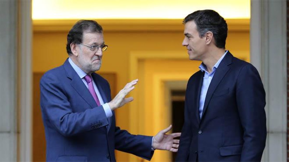Es el primer encuentro entre el presidente del Gobierno y el líder socialista desde que este recuperó las riendas del partido-JUAN MANUEL PRATS