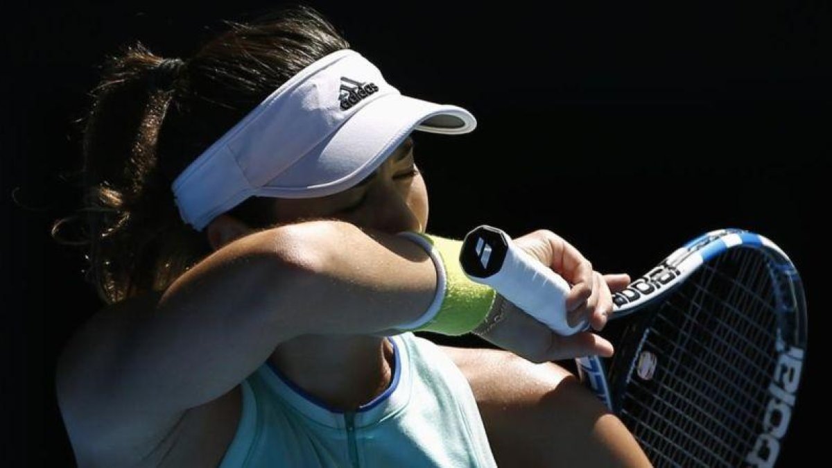 Muguruza, durante el partido ante Vandeweghe.-REUTERS / ISSEI KATO
