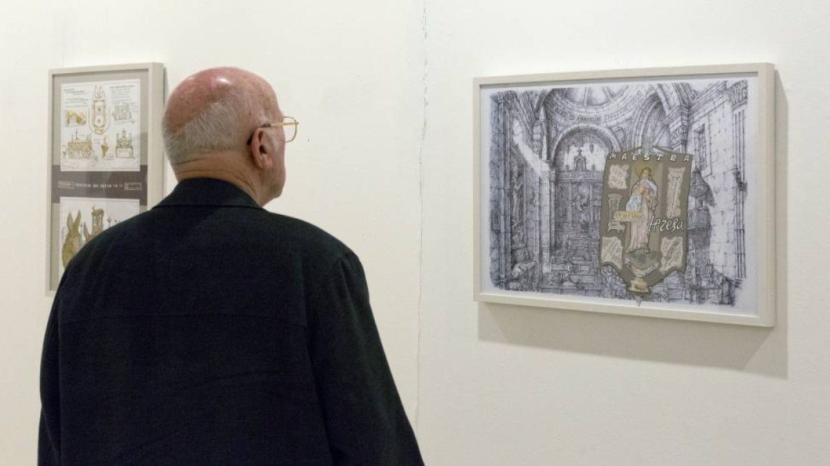 Inauguración de la exposición 'Corazón asidero:Teresa de Jesús' del dibujante y crítico de arte Rafael Cid.-ICAL