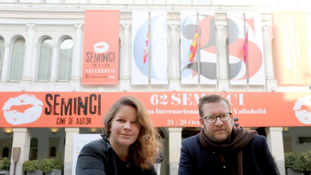 Los productores de la película 'Freiheit' de la Sección Oficial de la 62ª Semana Internacional de Cine de Valladolid presentan su film.-ICAL