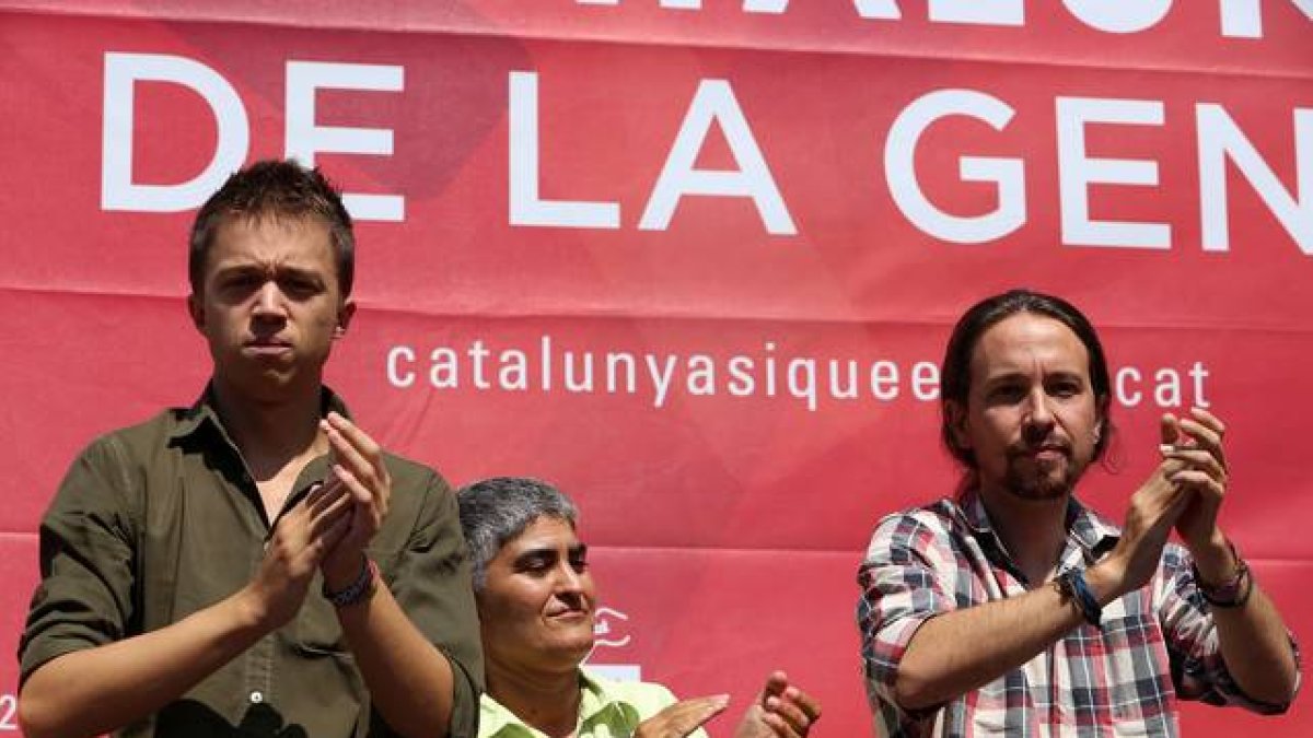 Pablo Iglesias e Íñigo Errejón, en el Carmel, el pasado 13 de septiembre.-RICARD CUGAT