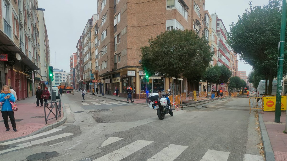 Corte de tráfico en la calle Verbena. -POLICÍA VALLADOLID