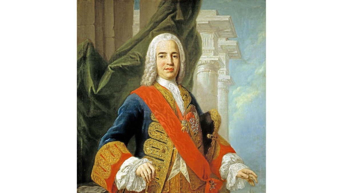 Retrato del Marqués de la Ensenada realizado por Jacopo Amigoni en 1750.-
