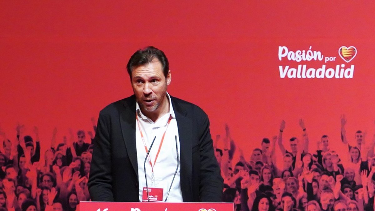 Óscar Puente, en el congreso provincial del PSOE de Valladolid.- ICAL
